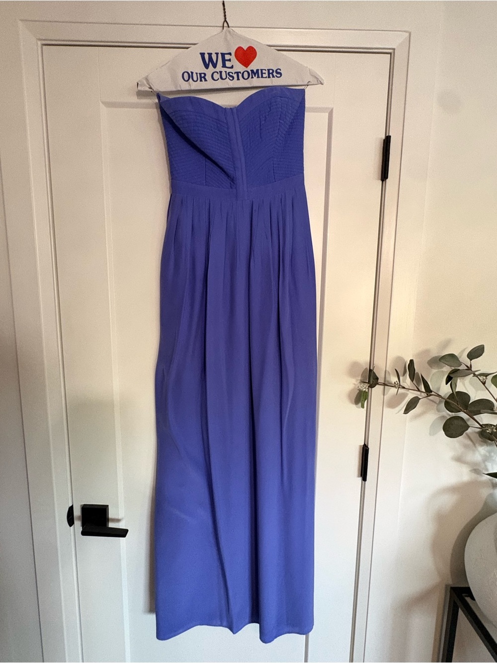 Parker Strapless Maxi Dress in Periwinkle Blue